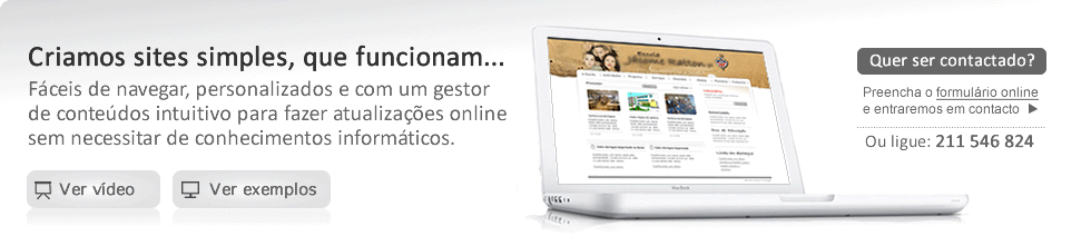 Criamos sites simples que funcionam